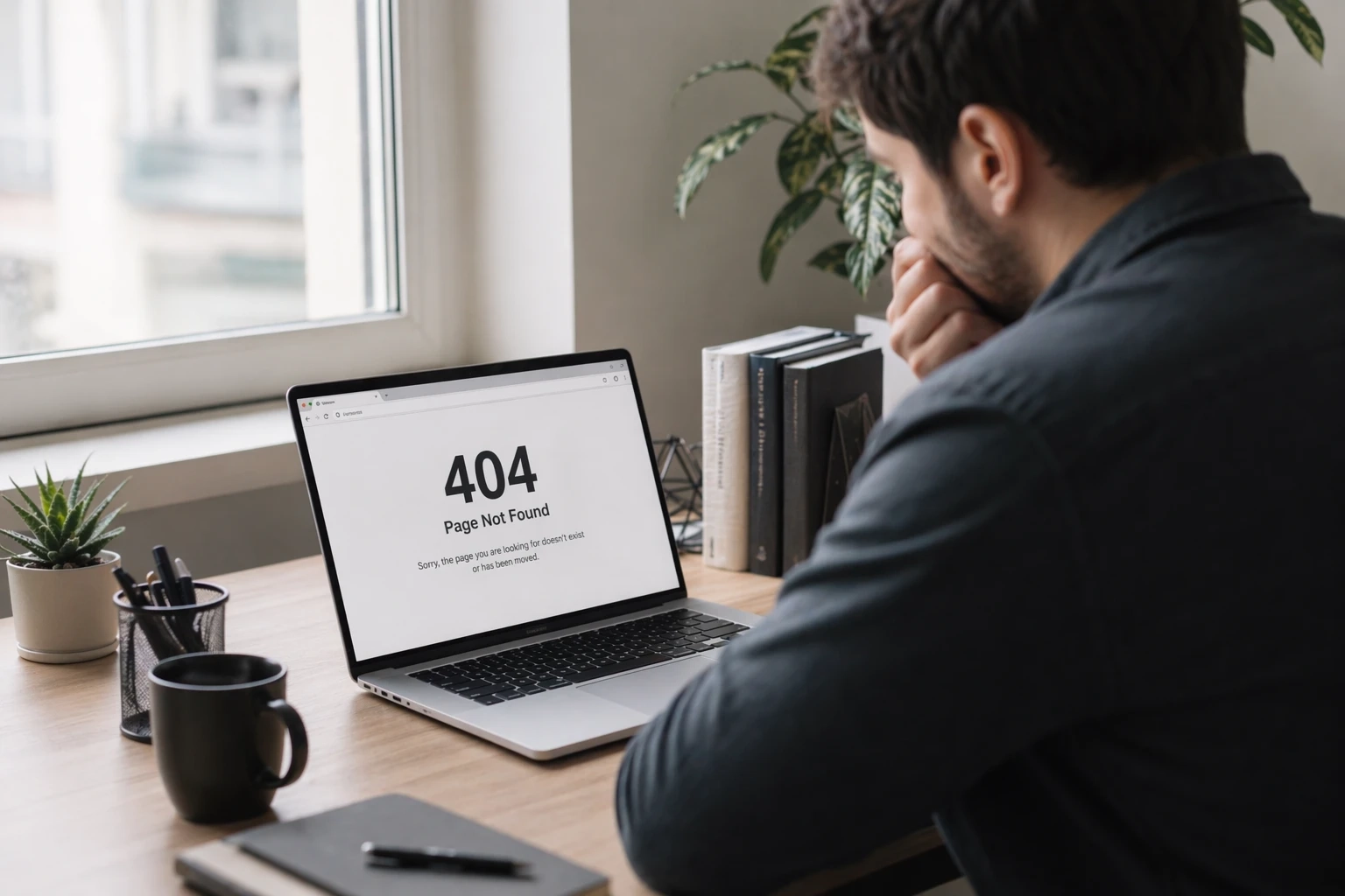 Browser zeigt 404-Fehlerseite – Symbolbild für nicht gefundene Webseiten